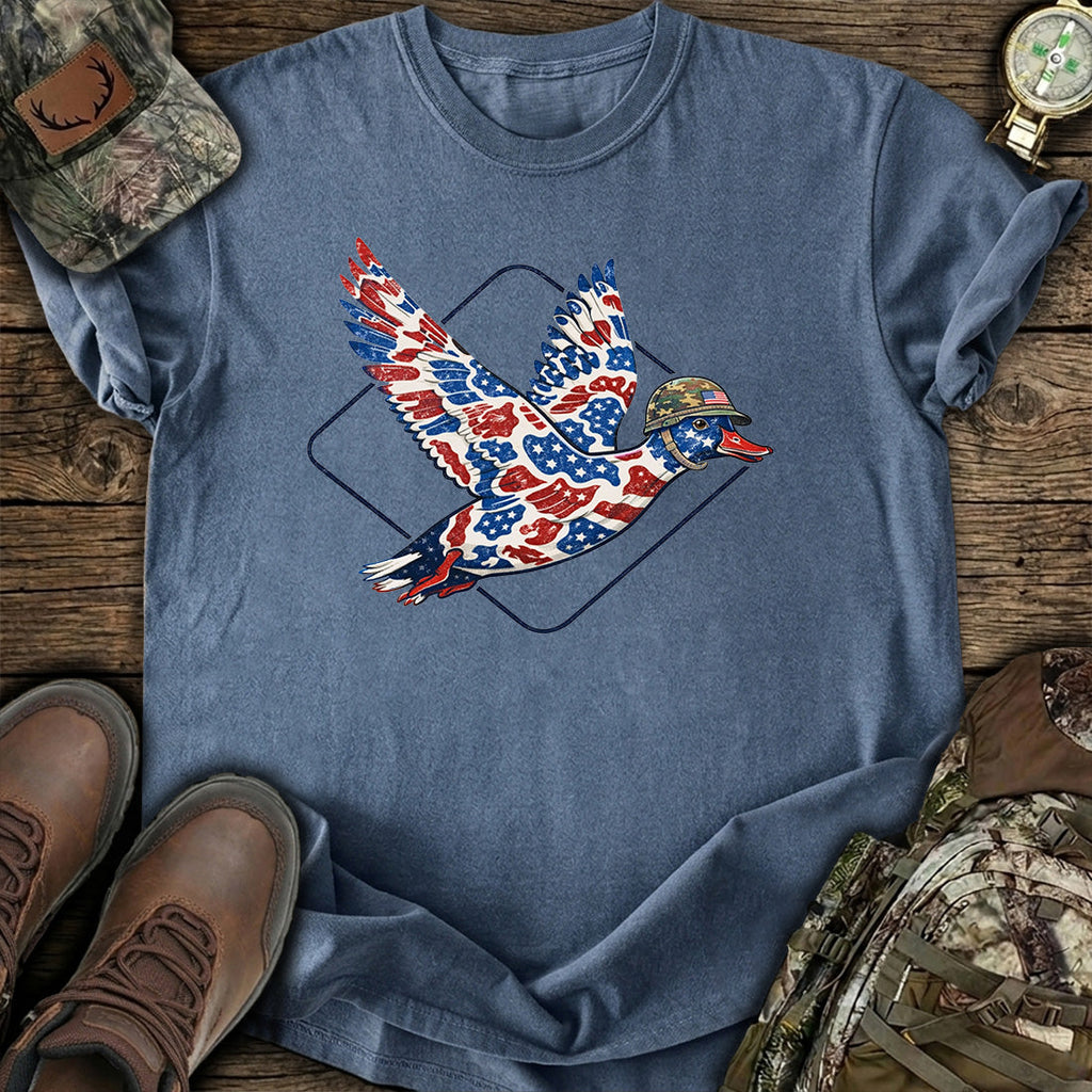 Patriotic Duck Hunting USA T-Shirt product image 2