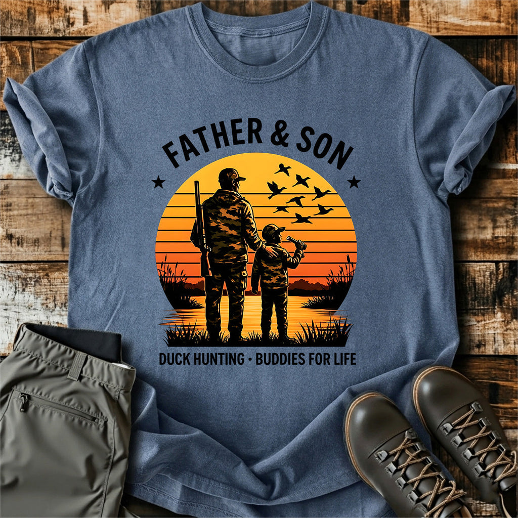 Father Son Duck Hunting T-Shirt product image 5