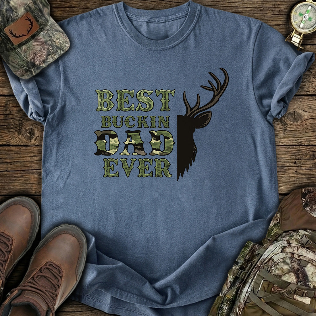 Best Buckin Dad Ever Hunting T-Shirt product image 6