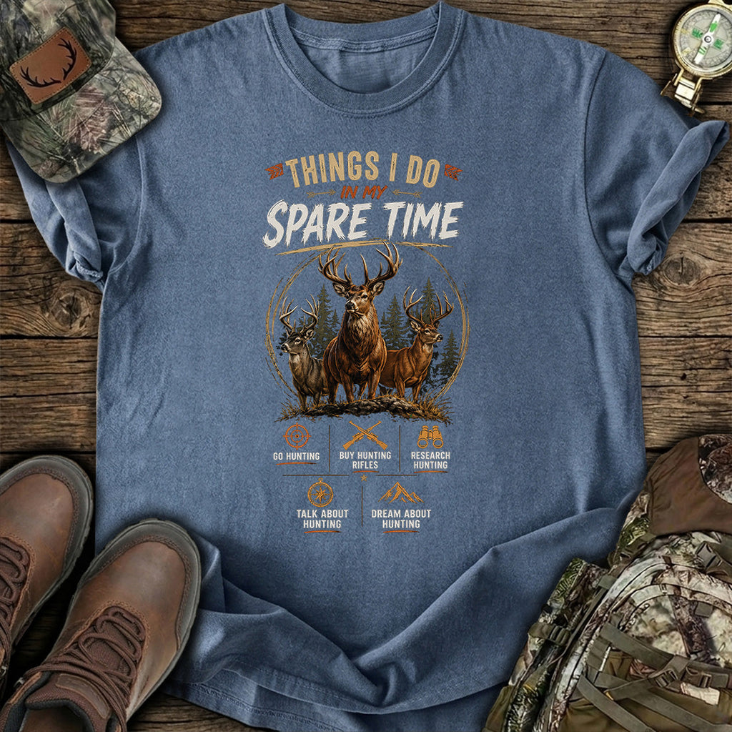 Hunting Spare Time Funny T-Shirt product image 5