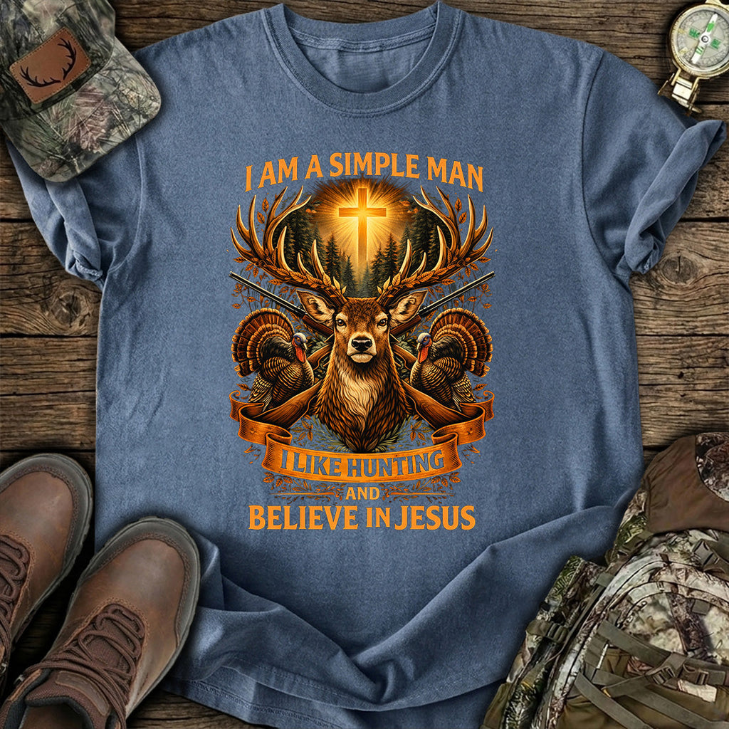 Hunting Jesus Simple Man T-Shirt product image 5