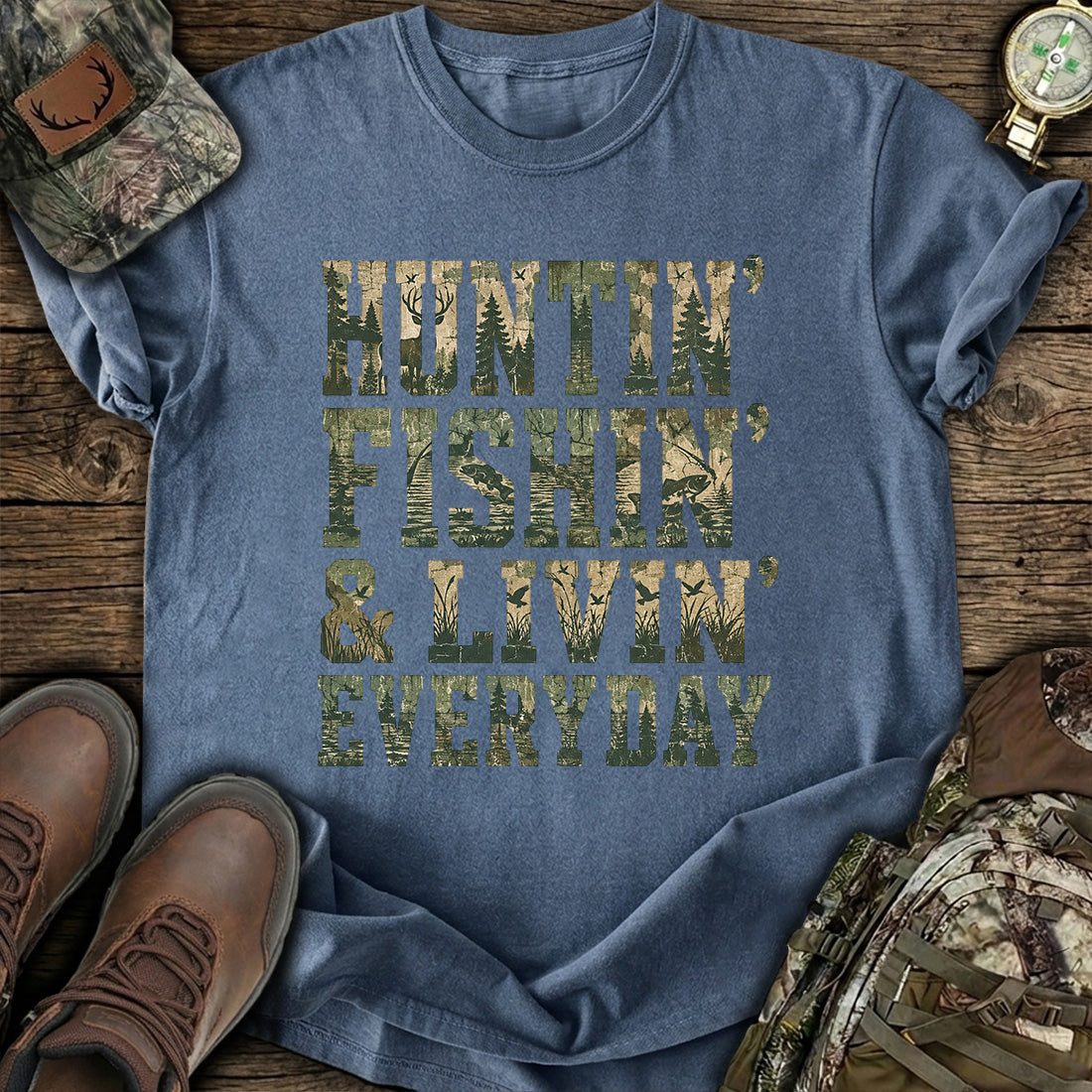 Hunt Fish Livin T-Shirt product image 4