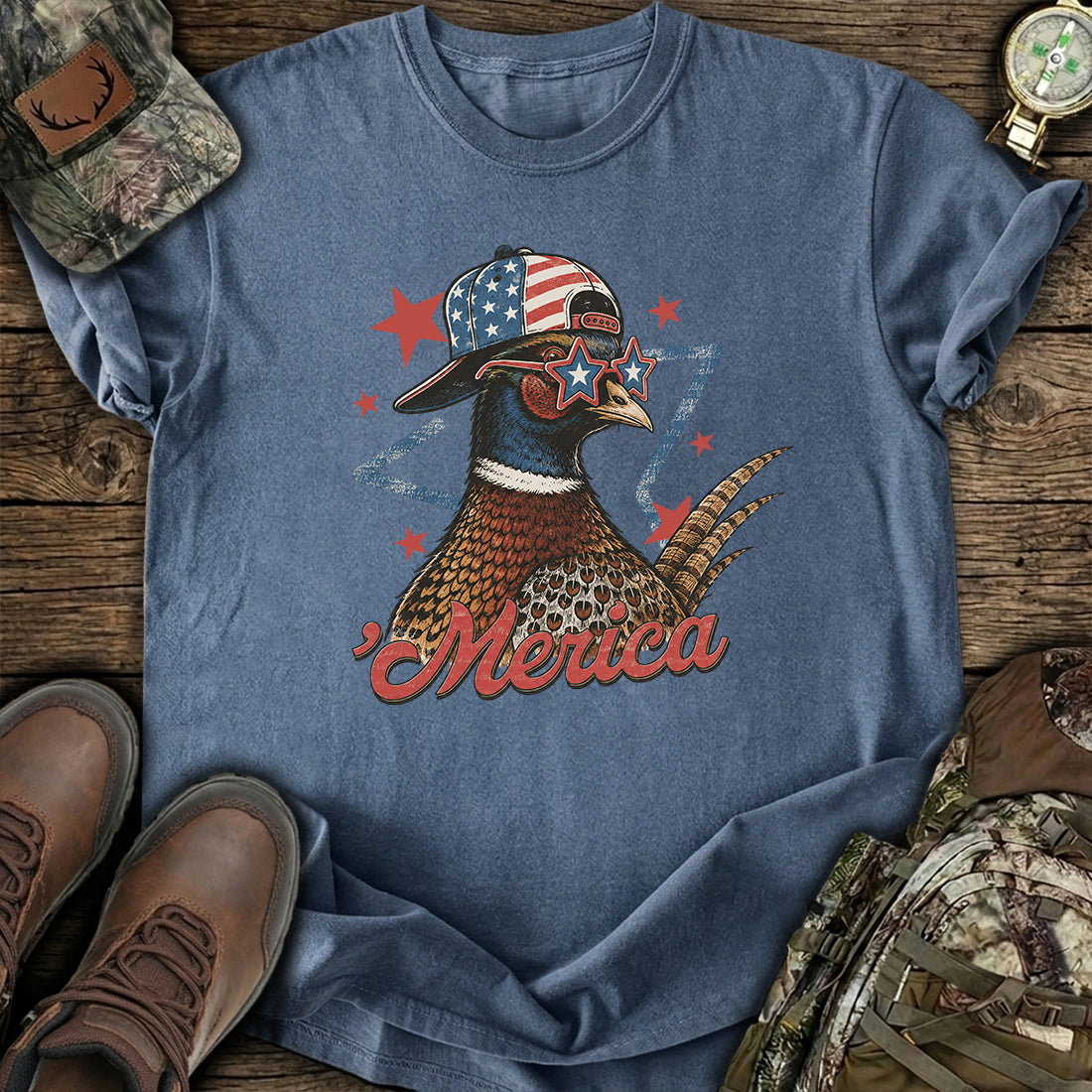 Patriotic Pheasant America T-Shirt product image 5