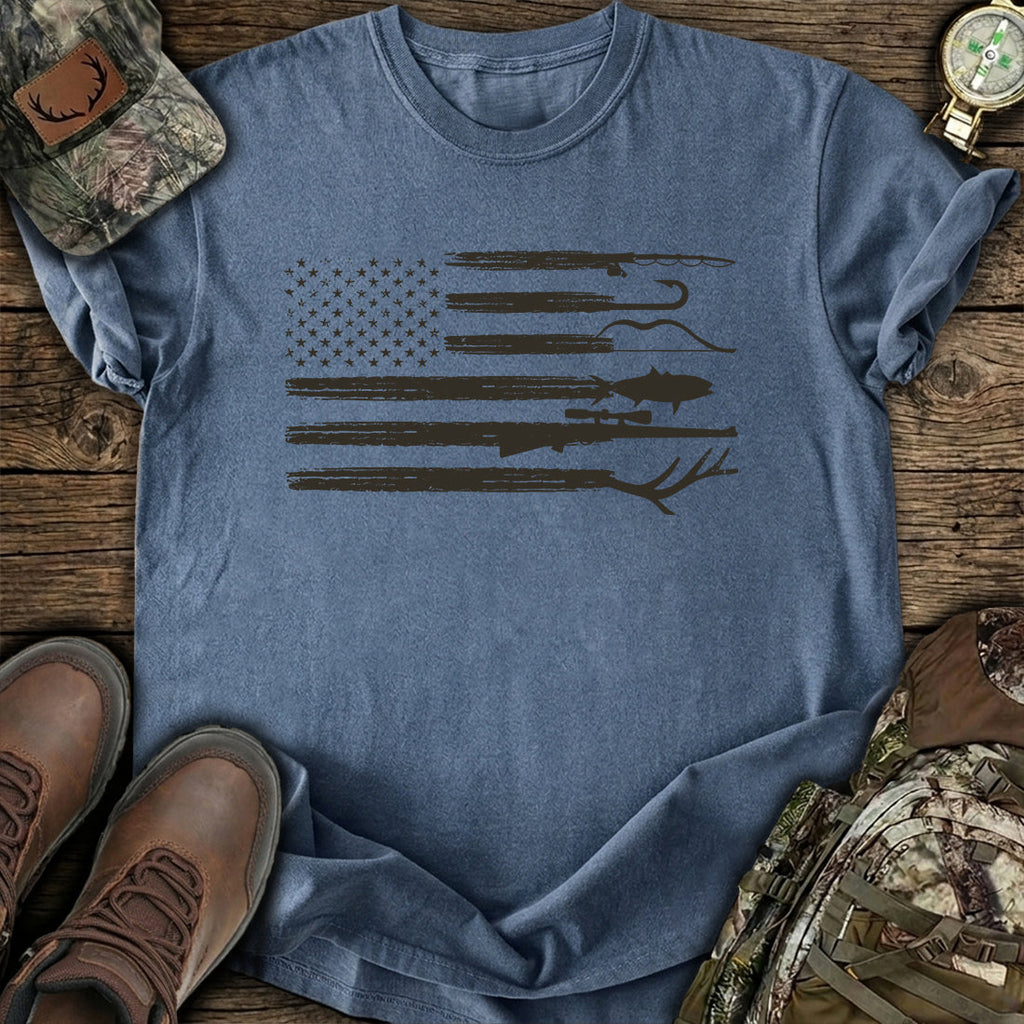 USA Hunting Flag T-Shirt product image 5