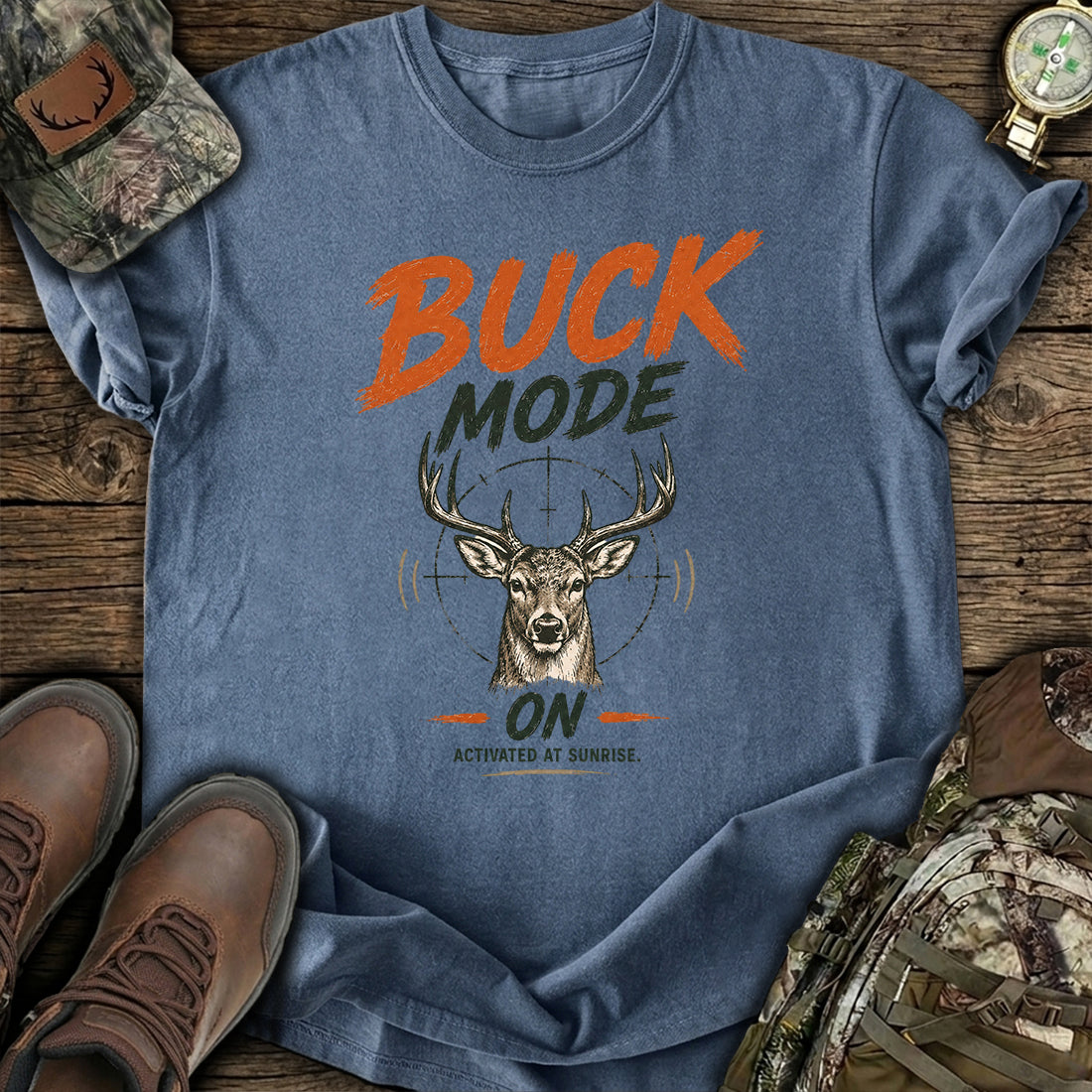 Sunrise Buck Mode On T-Shirt product image 4