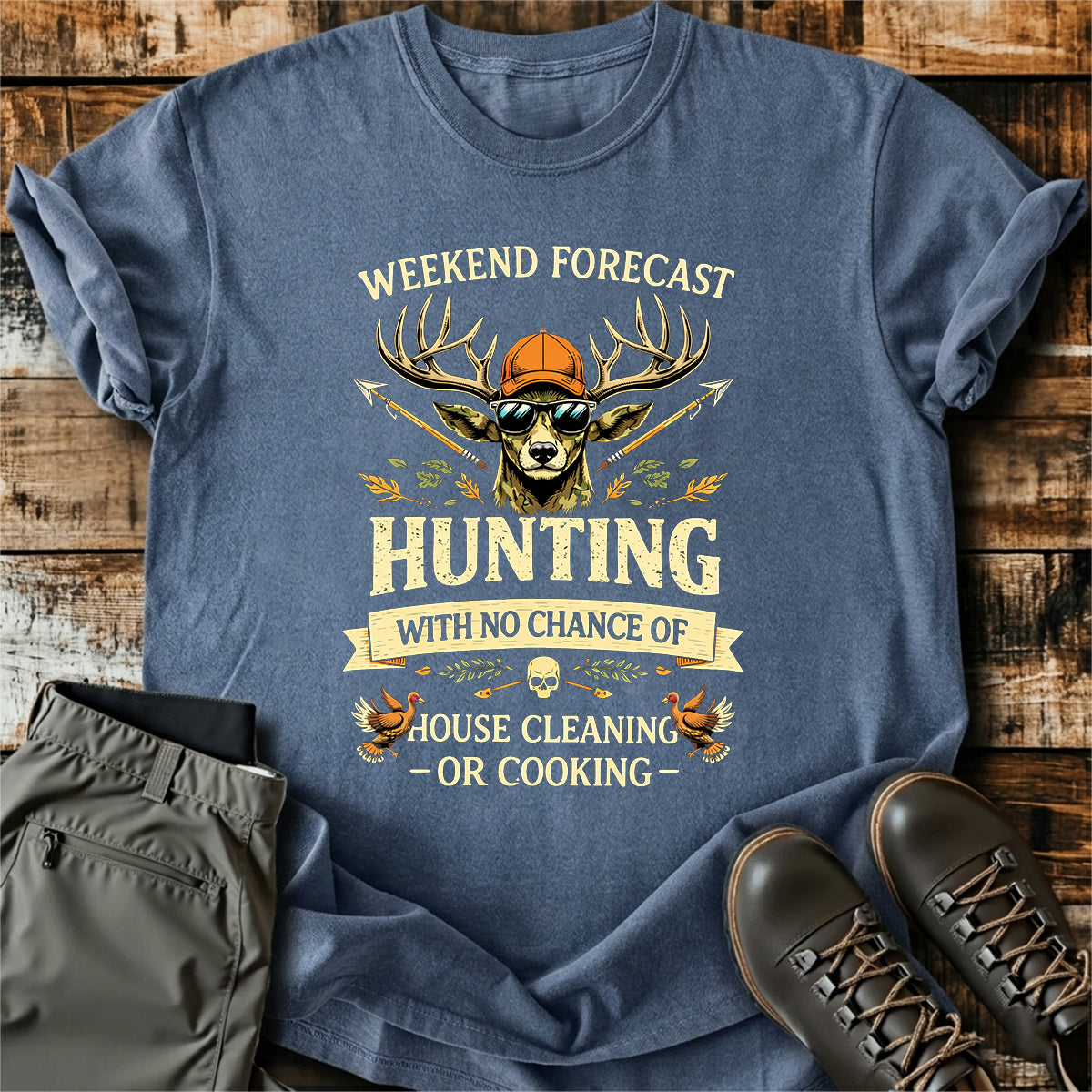 Weekend Hunting Funny T-Shirt product image 3