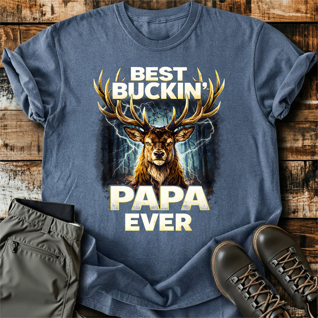 Best Buckin Papa Ever T-Shirt product image 5