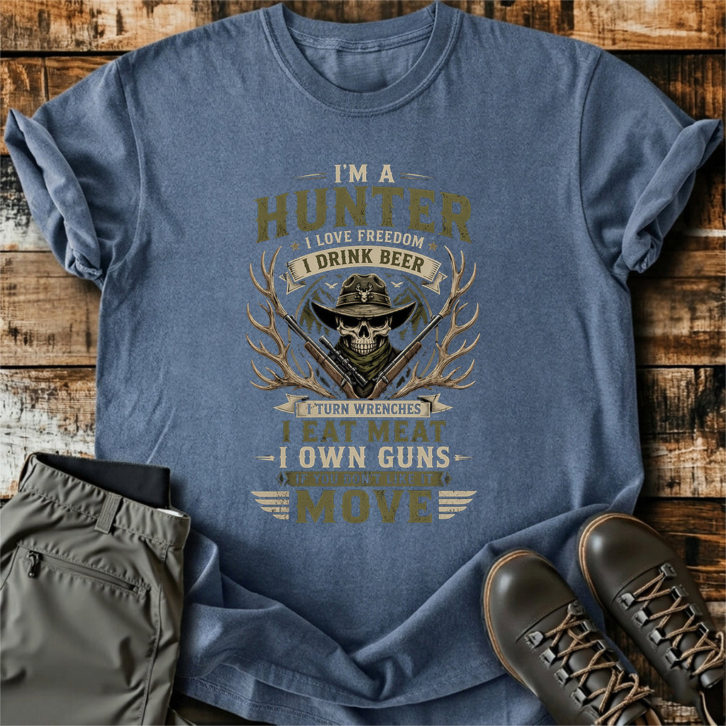 Hunter Skull Beer Freedom T-Shirt product image 2