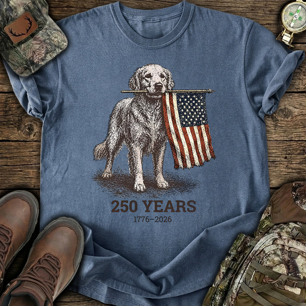 Patriotic Dog 250 Years T-Shirt product image 5