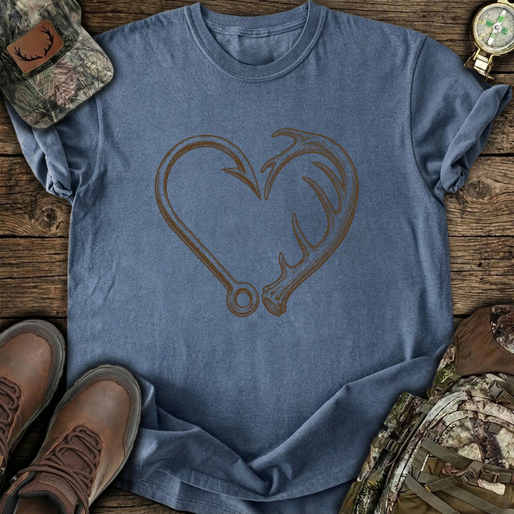 Deer Hook Heart T-Shirt product image 4