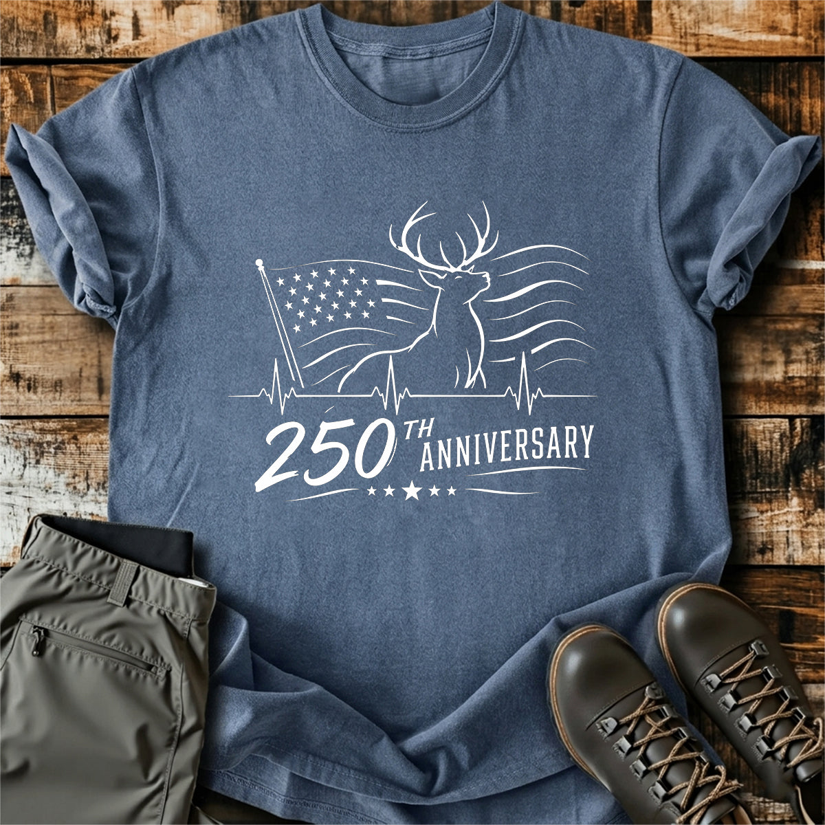 250th Deer Hunting American T-Shirt product image 6