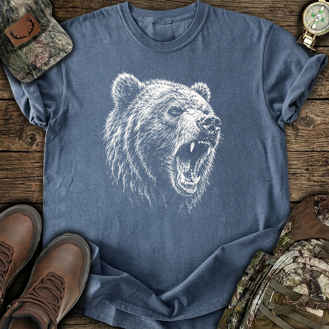 Roaring Grizzly Bear T-Shirt product image 2
