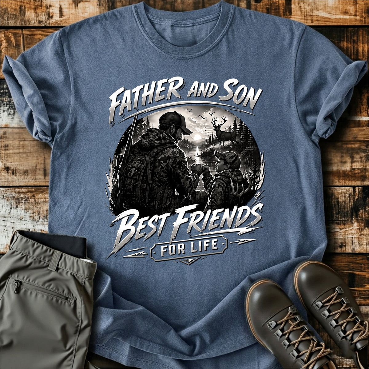 Father Son Hunting T-Shirt product image 4