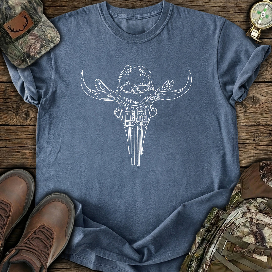 Outlaw Horns Revolver T-Shirt product image 3