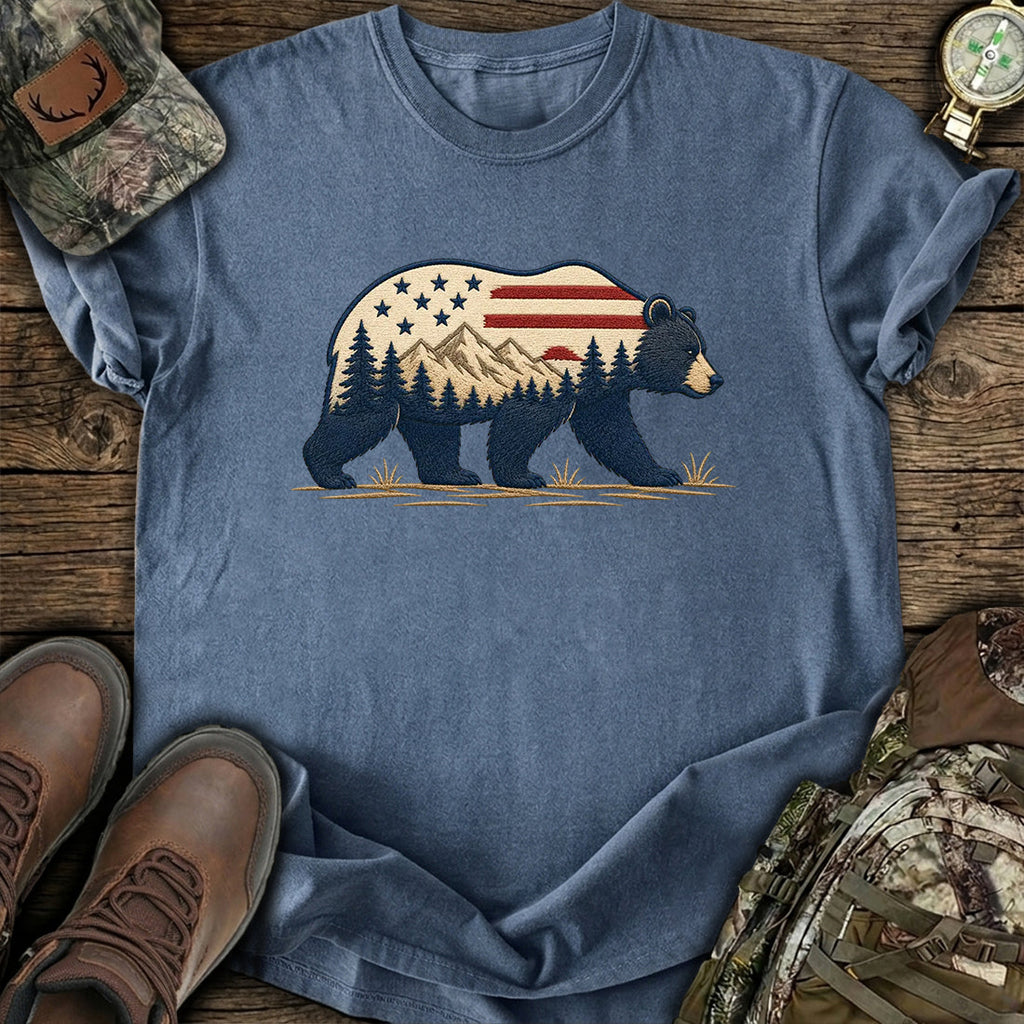 Patriotic Bear USA T-Shirt product image 5