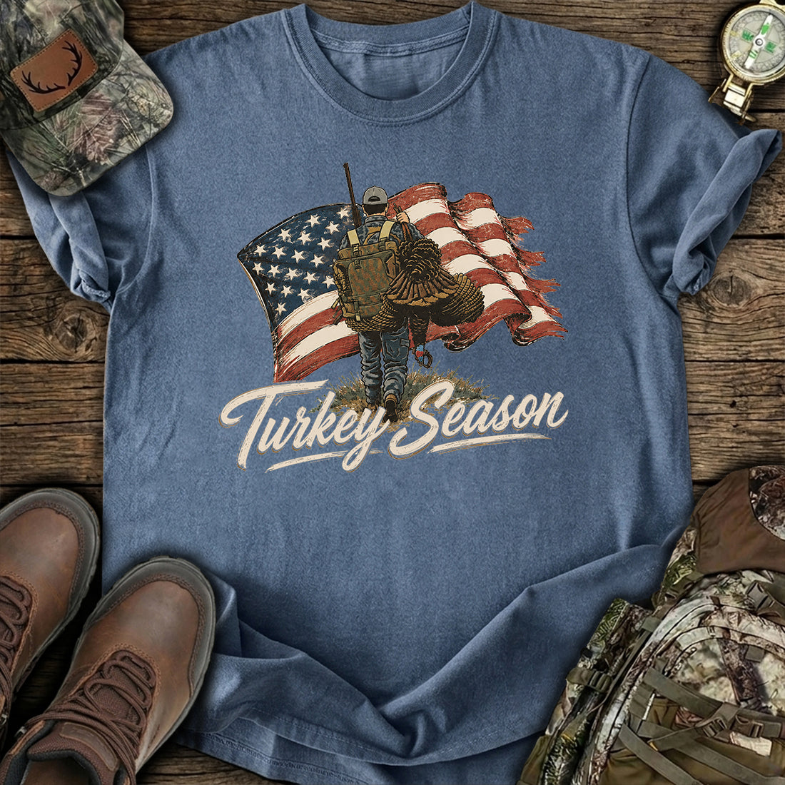 Patriotic Turkey Hunt T-Shirt product image 5