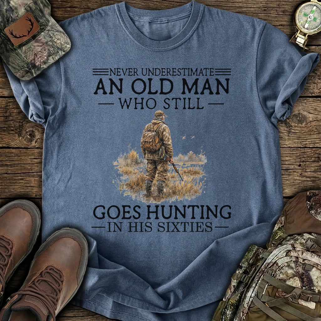 Never Underestimate An Old Man Hunting Sixties T-Shirt product image 4