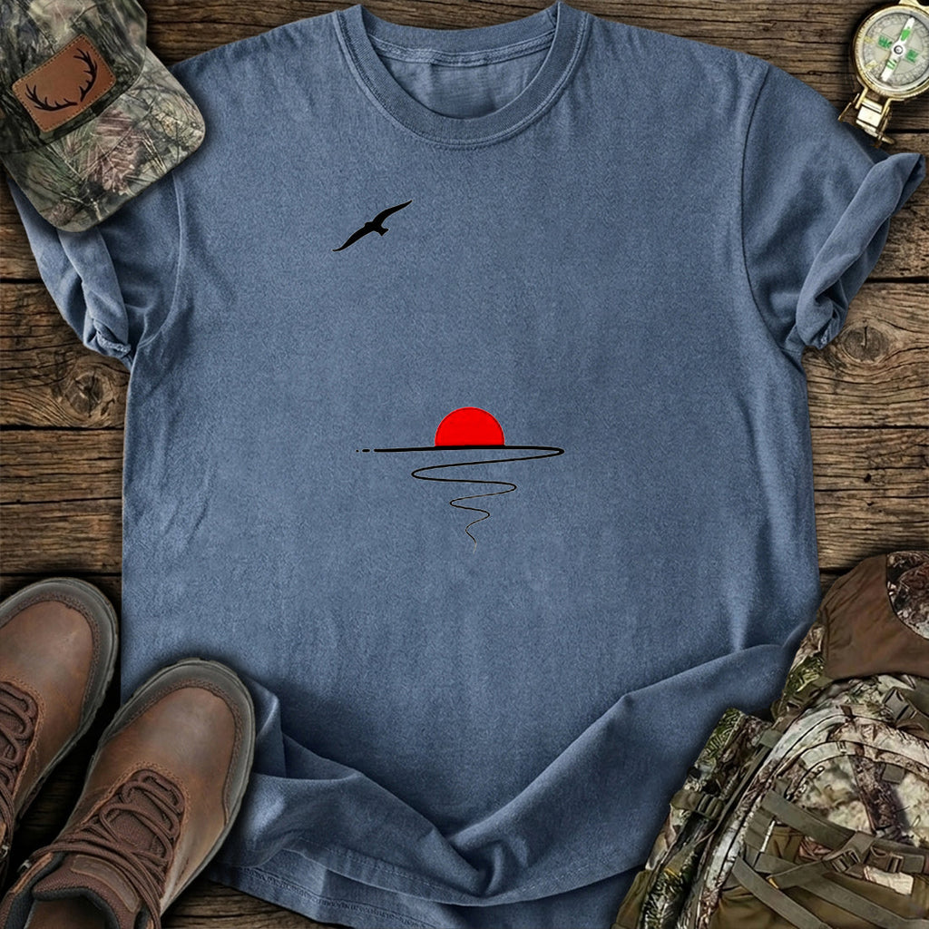 Minimal Sunset Art T-Shirt product image 4