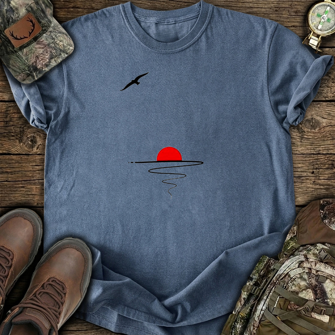 Minimal Sunset Art T-Shirt product image 4