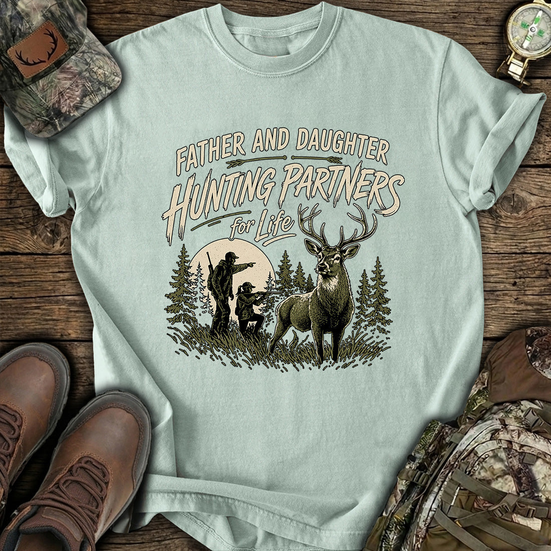 Father Daughter Hunting T-Shirt product image 4