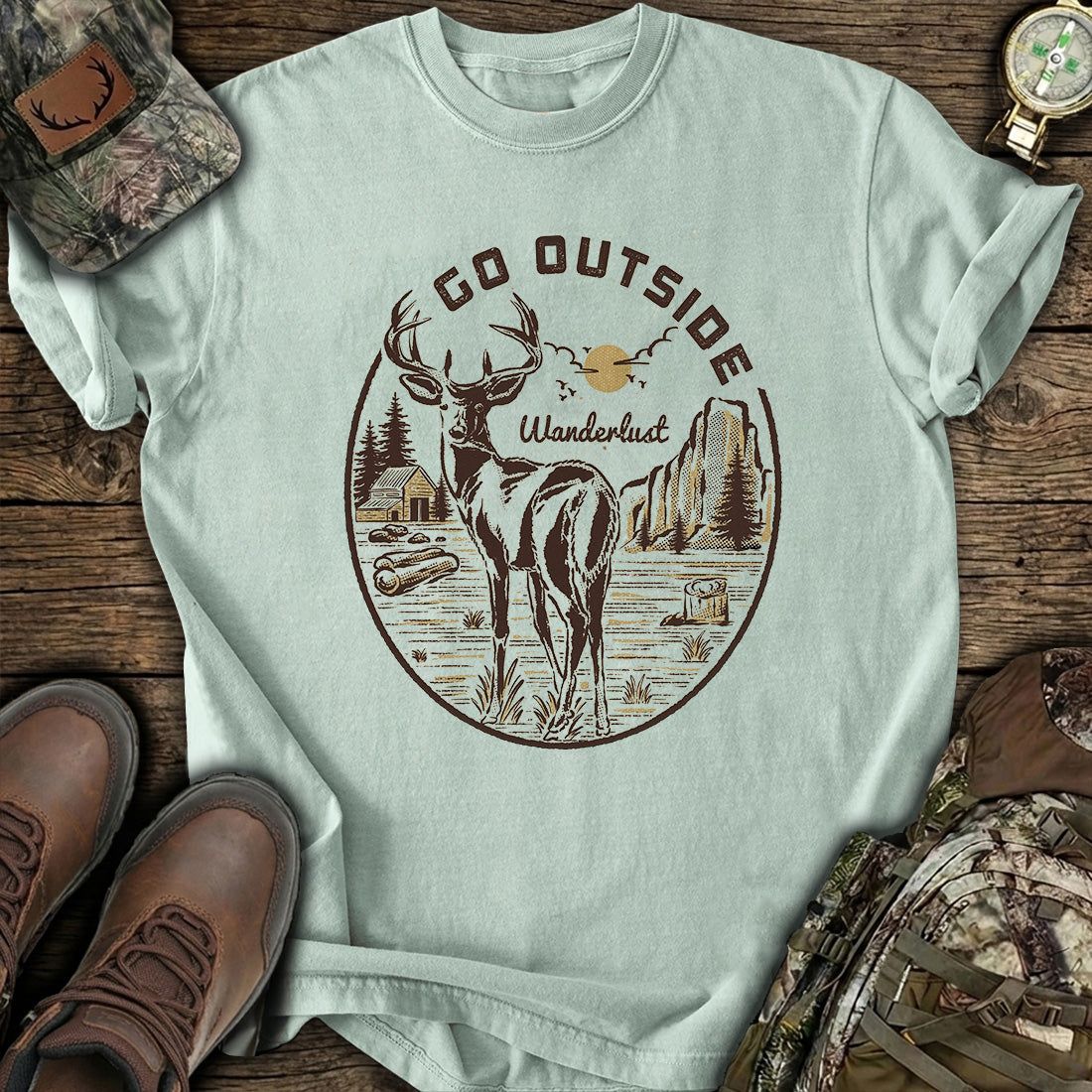 Outdoor Deer Wanderlust T-Shirt product image 2