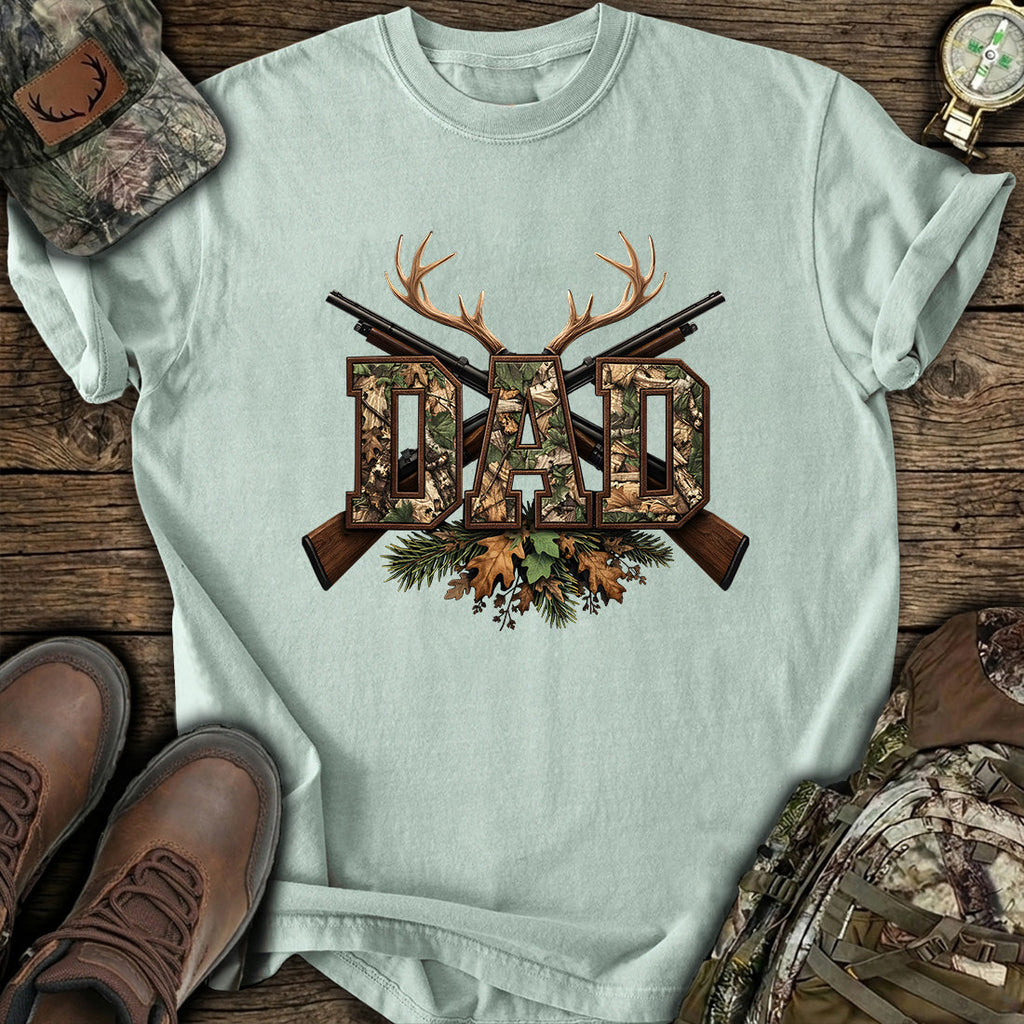 Camo Hunting Dad Deer Rifle T-Shirt product image 4