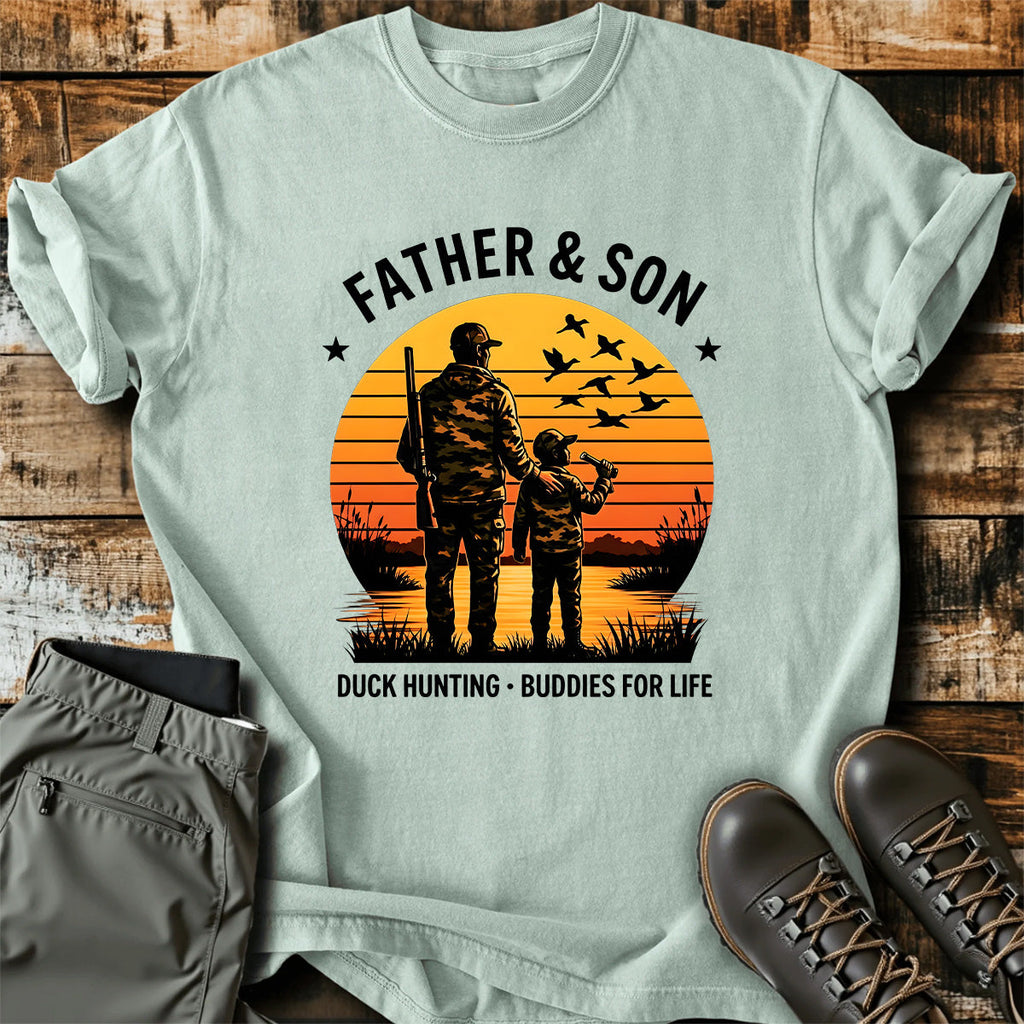 Father Son Duck Hunting T-Shirt product image 2