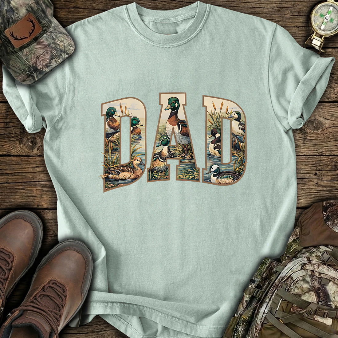Duck Hunting Dad Camo T-Shirt product image 4