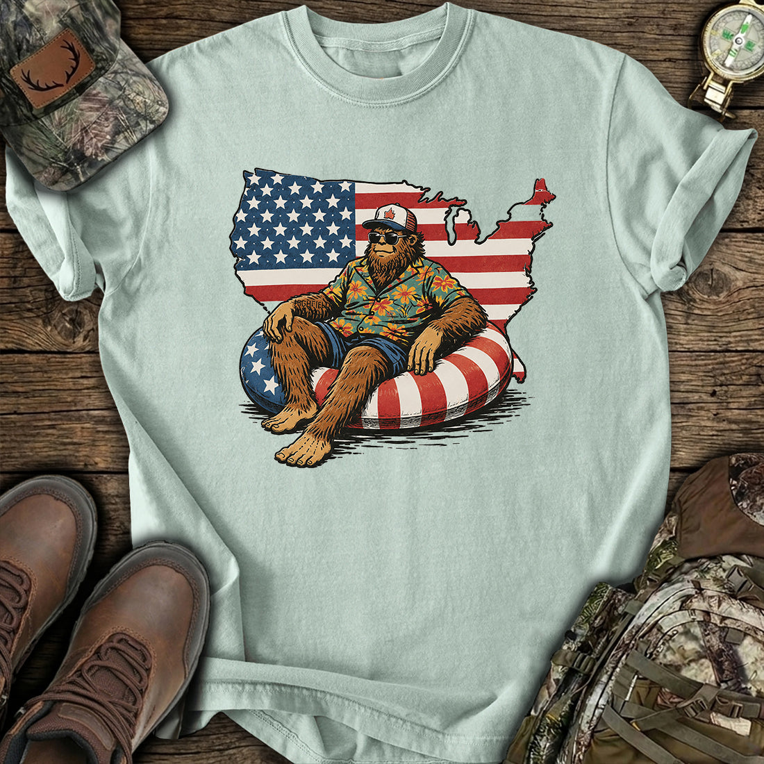 Patriotic Bigfoot T-Shirt product image 2