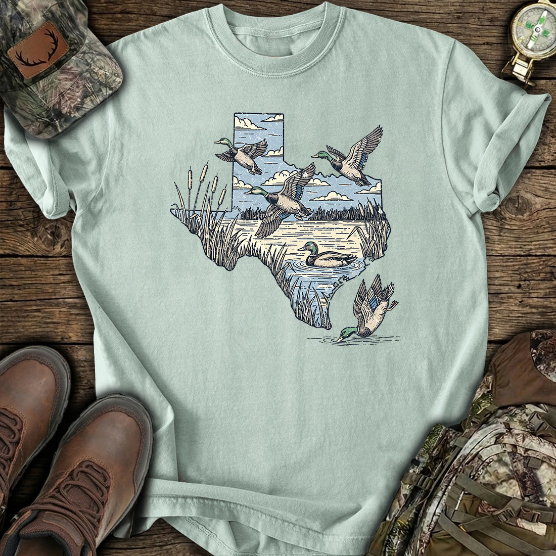 Texas Duck Hunting T-Shirt product image 2