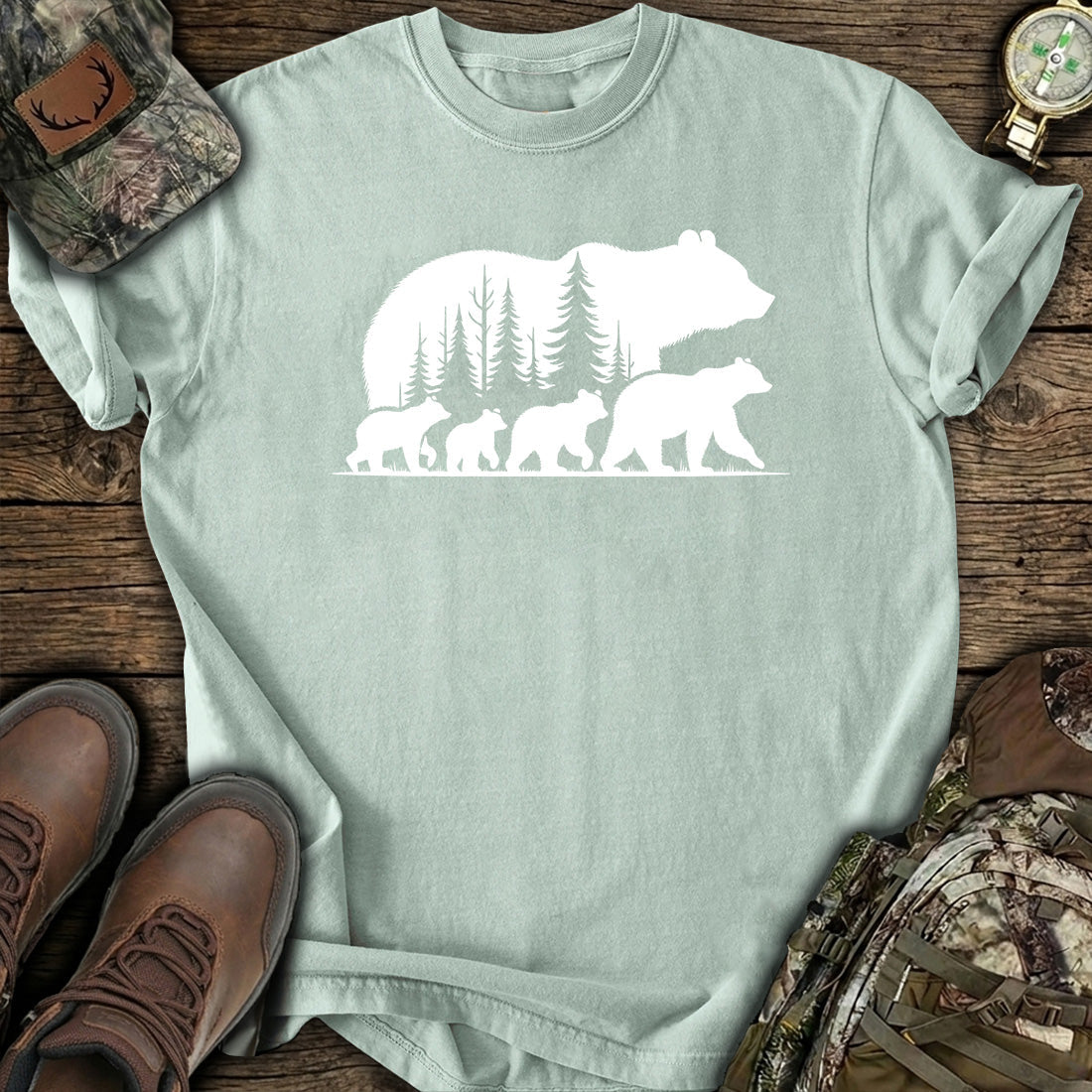 Bear Family Forest T-Shirt product image 4