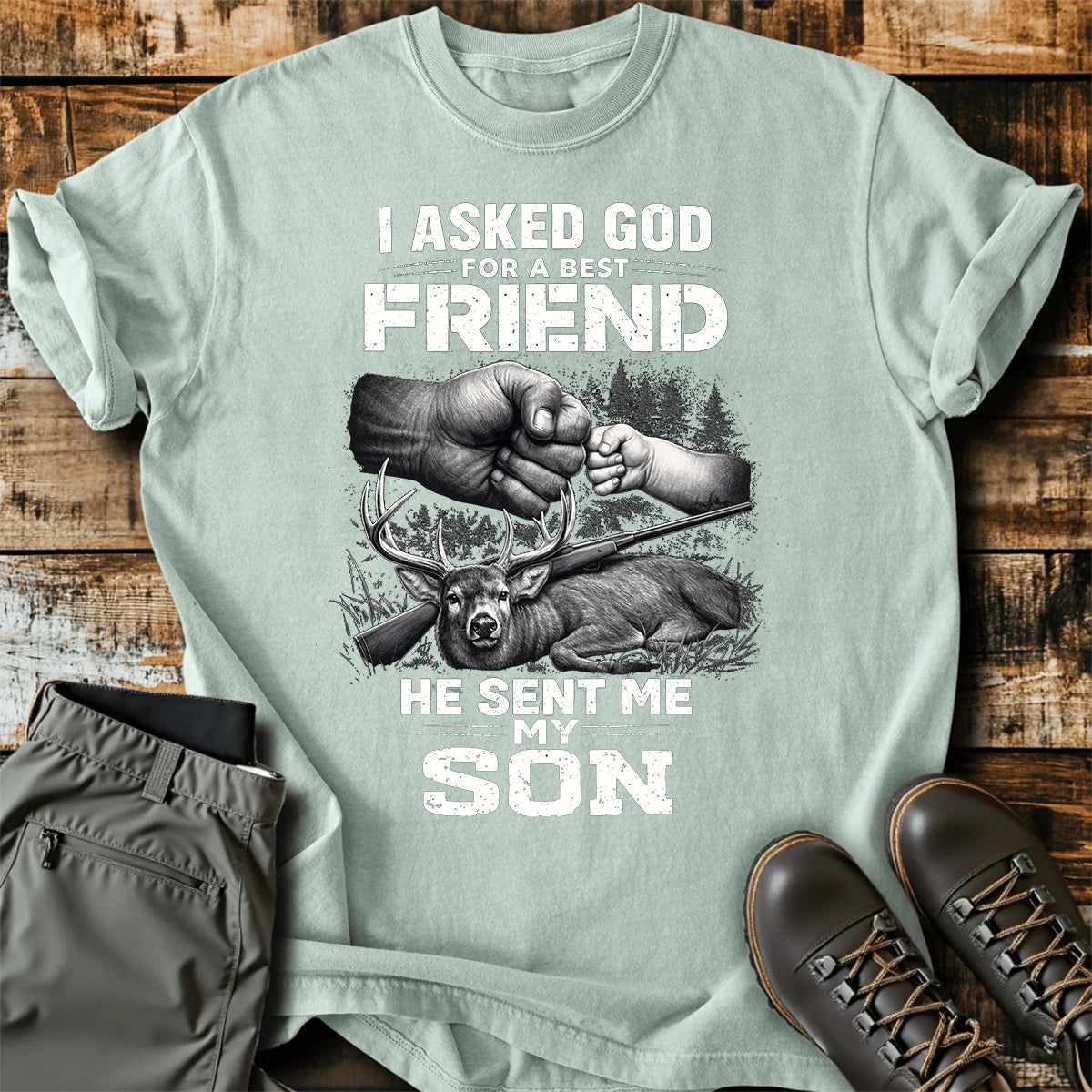 Father Son Deer Hunting T-Shirt product image 3