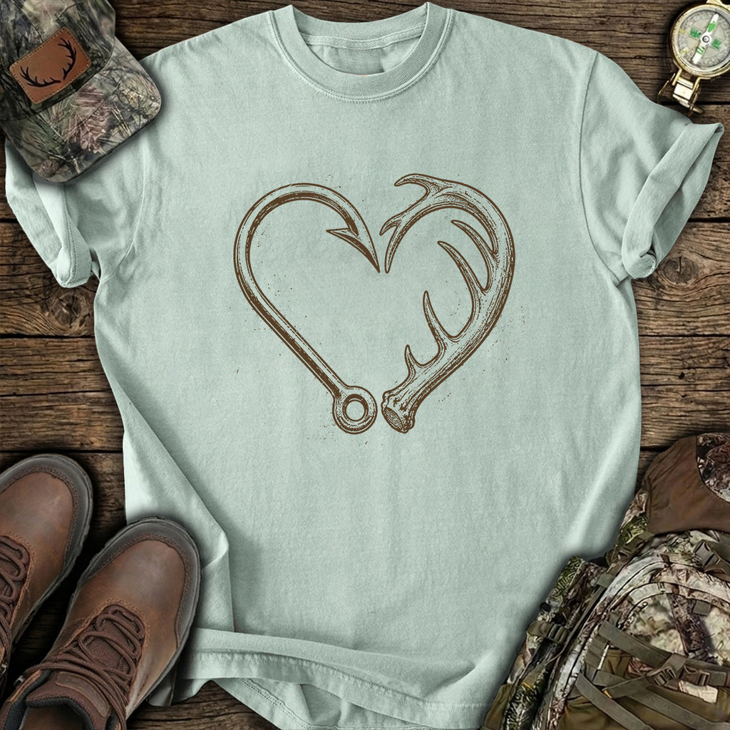Deer Hook Heart T-Shirt product image 3