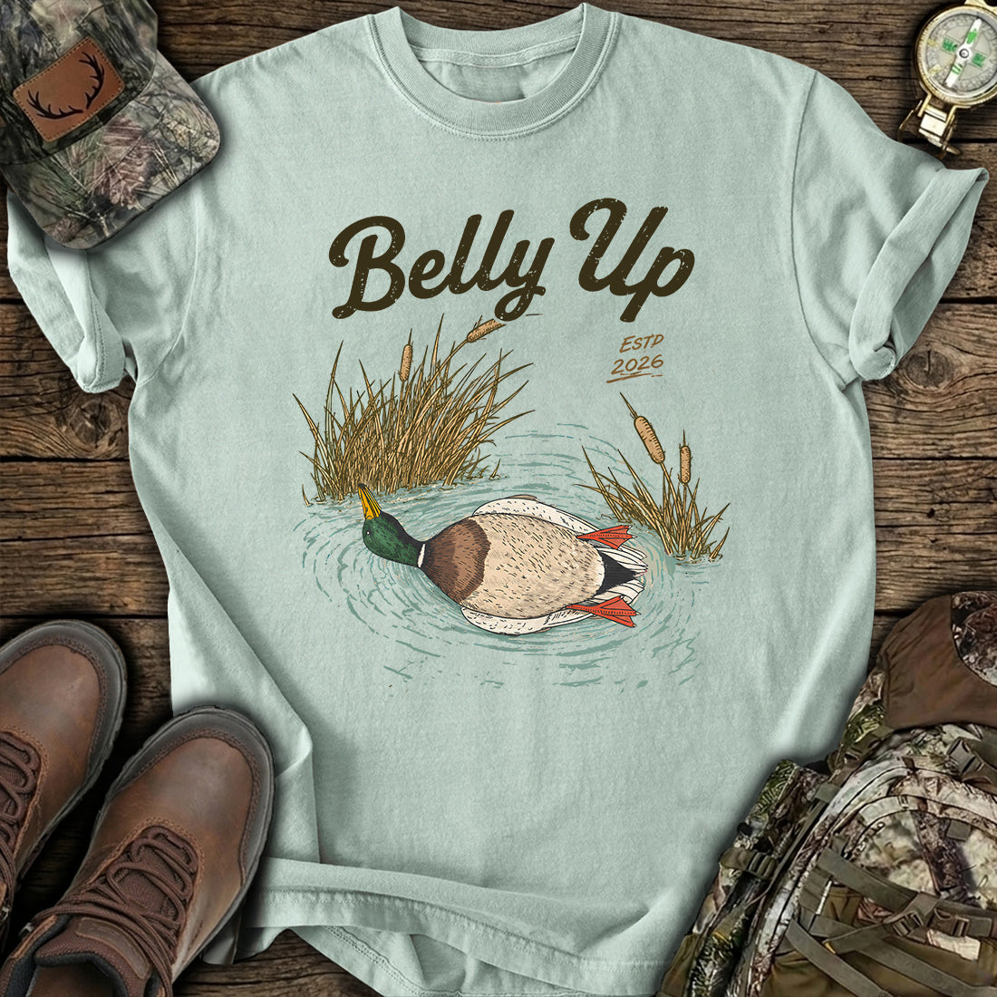 Duck Hunting Belly Up T-Shirt product image 3