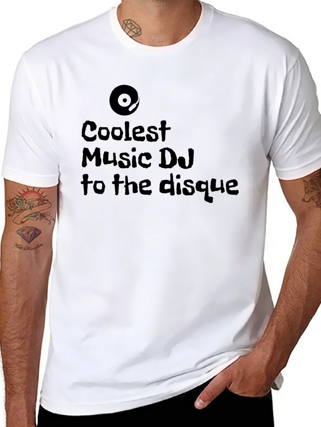 Coolest Music DJ T-Shirt - Black Graphic Tee product image 7