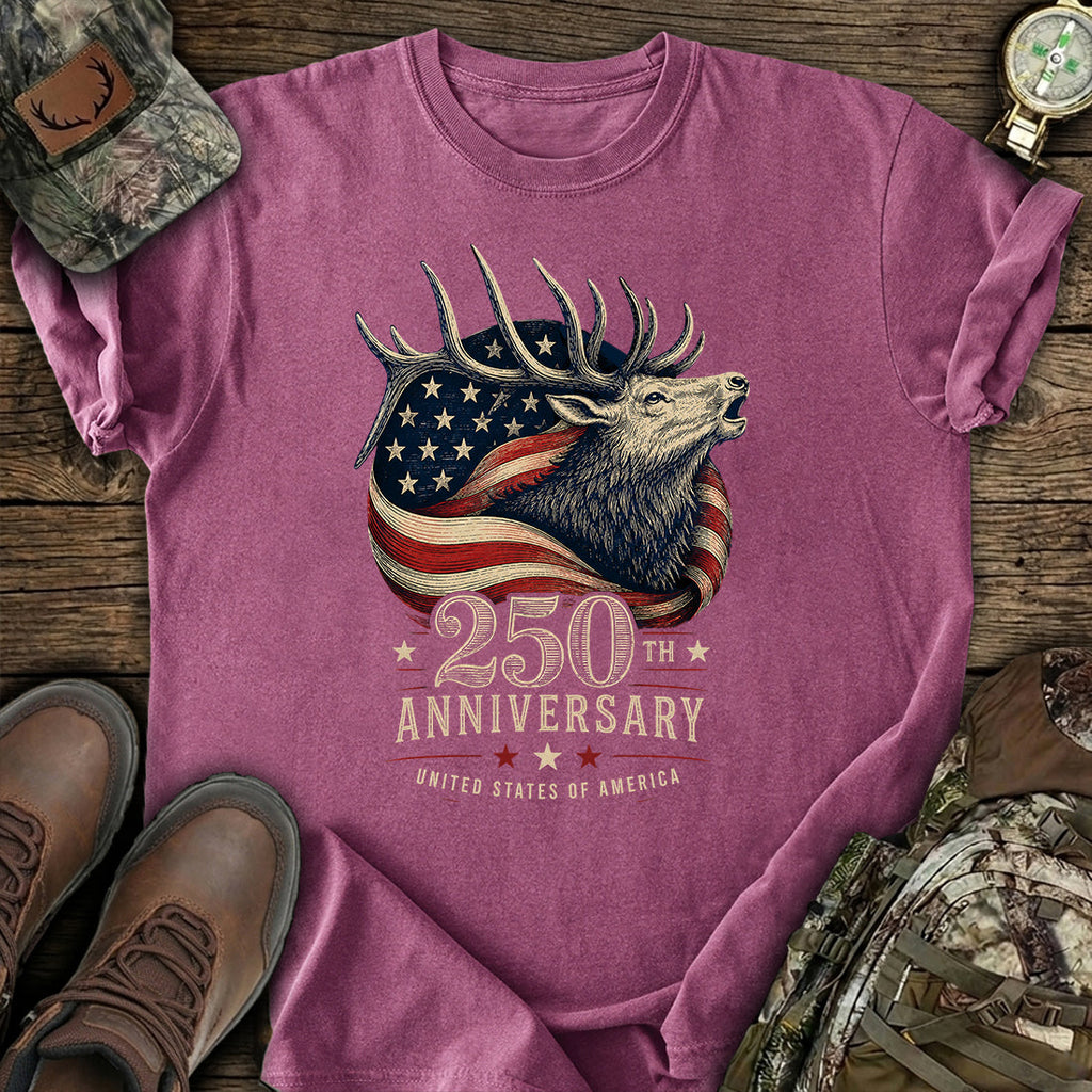 Patriotic Elk Hunting T-Shirt product image 3