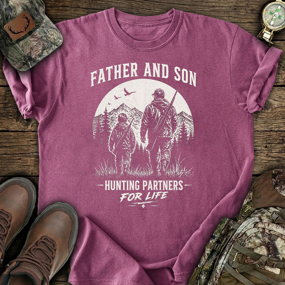 Father Son Hunting Partners T-Shirt product image 4