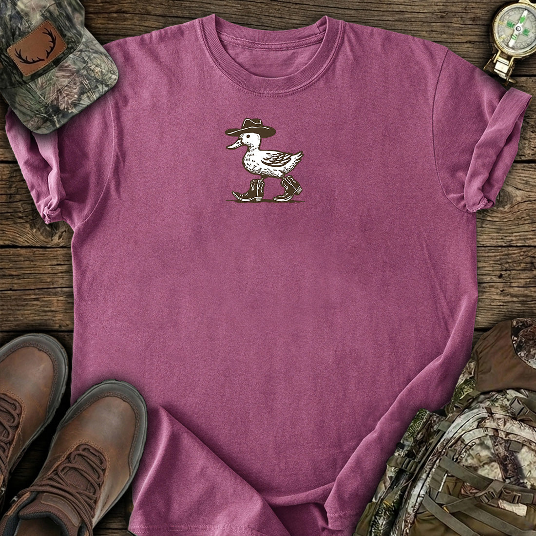 Funny Cowboy Duck T-Shirt product image 4