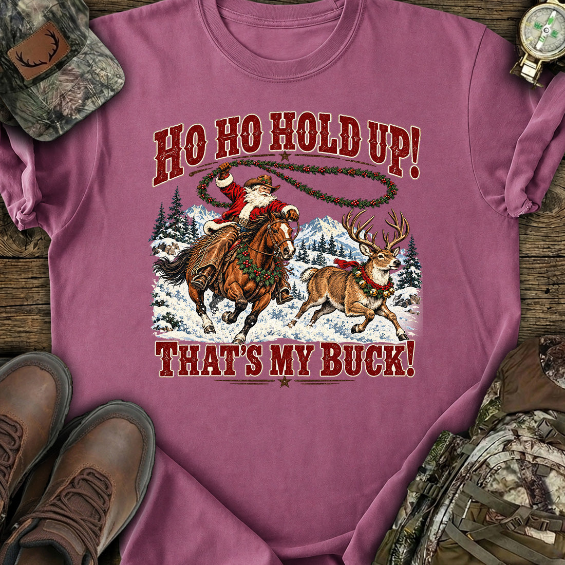 Cowboy Santa Buck T-Shirt product image 2