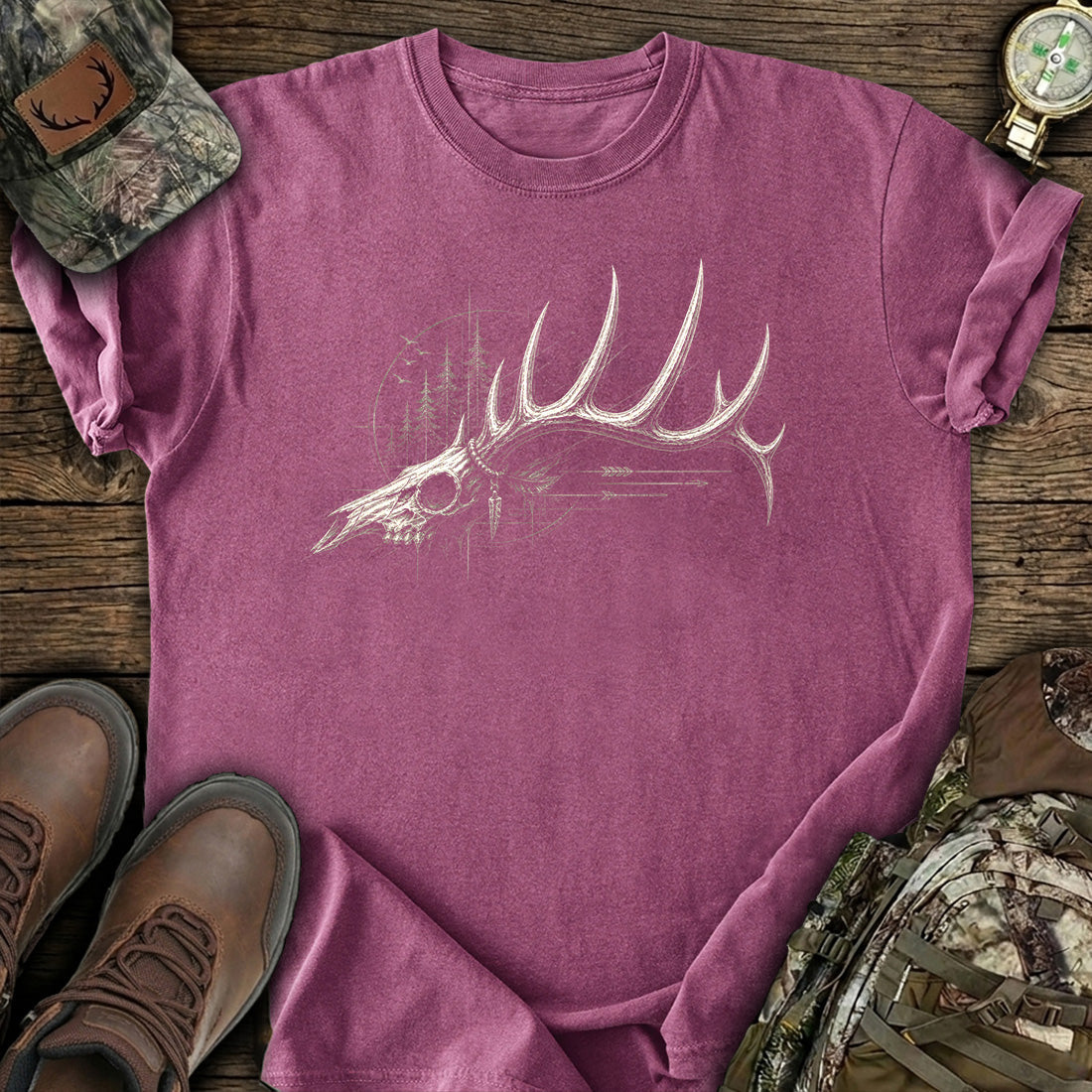 Deer Skull Antler T-Shirt product image 4