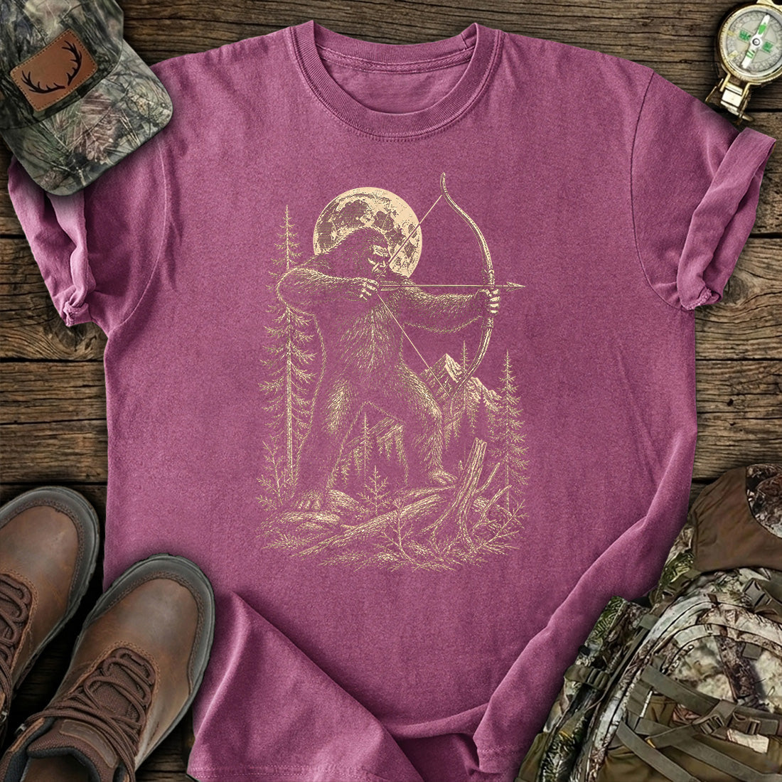 Bigfoot Archer Hunting T-Shirt product image 3