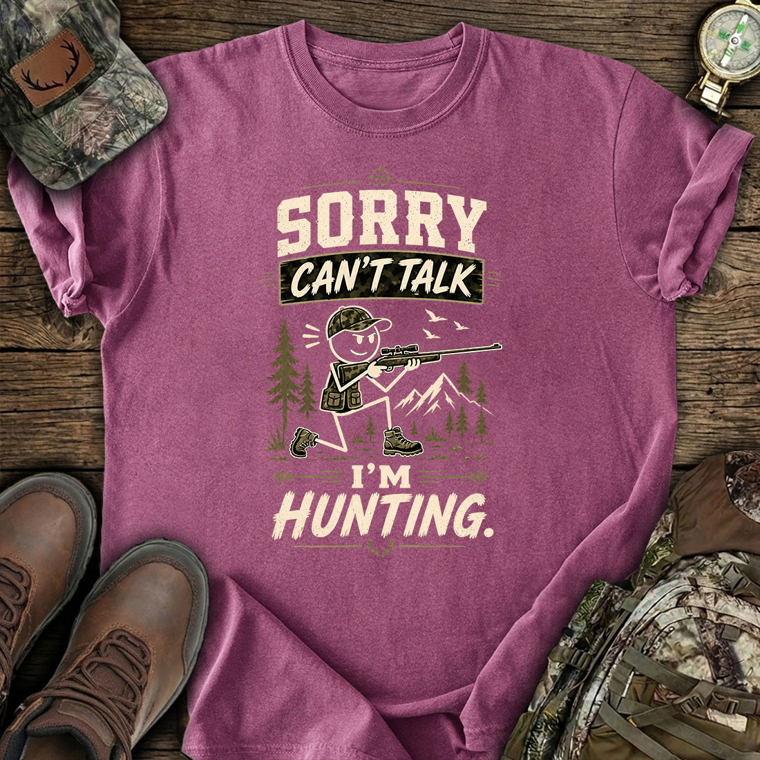 Sorry I'm Hunting T-Shirt product image 4