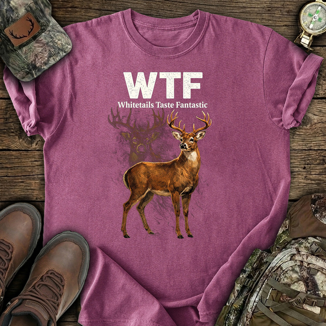 Whitetail Deer Funny Hunting T-Shirt product image 6