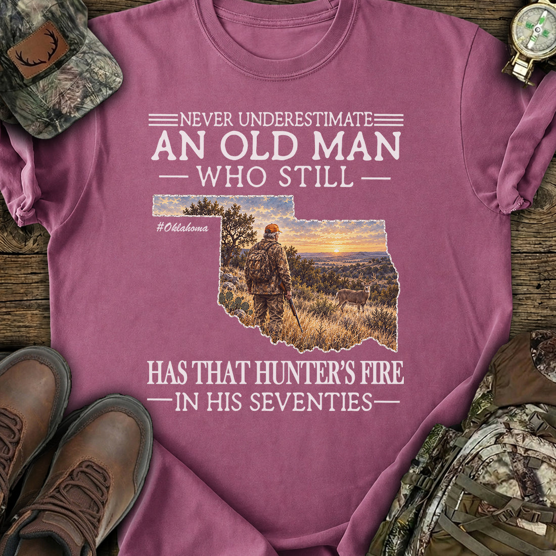 Oklahoma Hunter Fire T-Shirt product image 2
