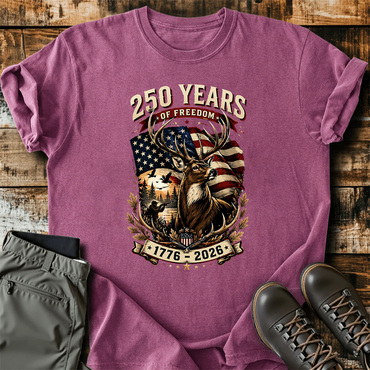 250 Years Deer USA T-Shirt product image 4