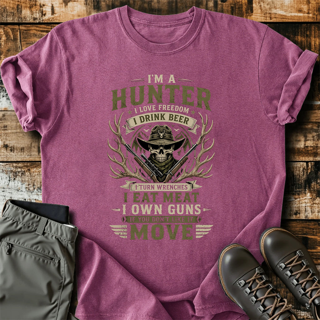 Hunter Skull Beer Freedom T-Shirt product image 3