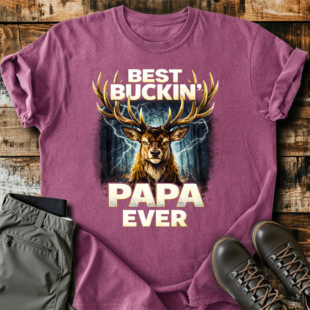 Best Buckin Papa Ever T-Shirt product image 4
