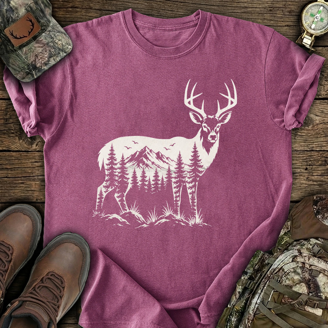 Mountain Deer Hunter T-Shirt product image 3