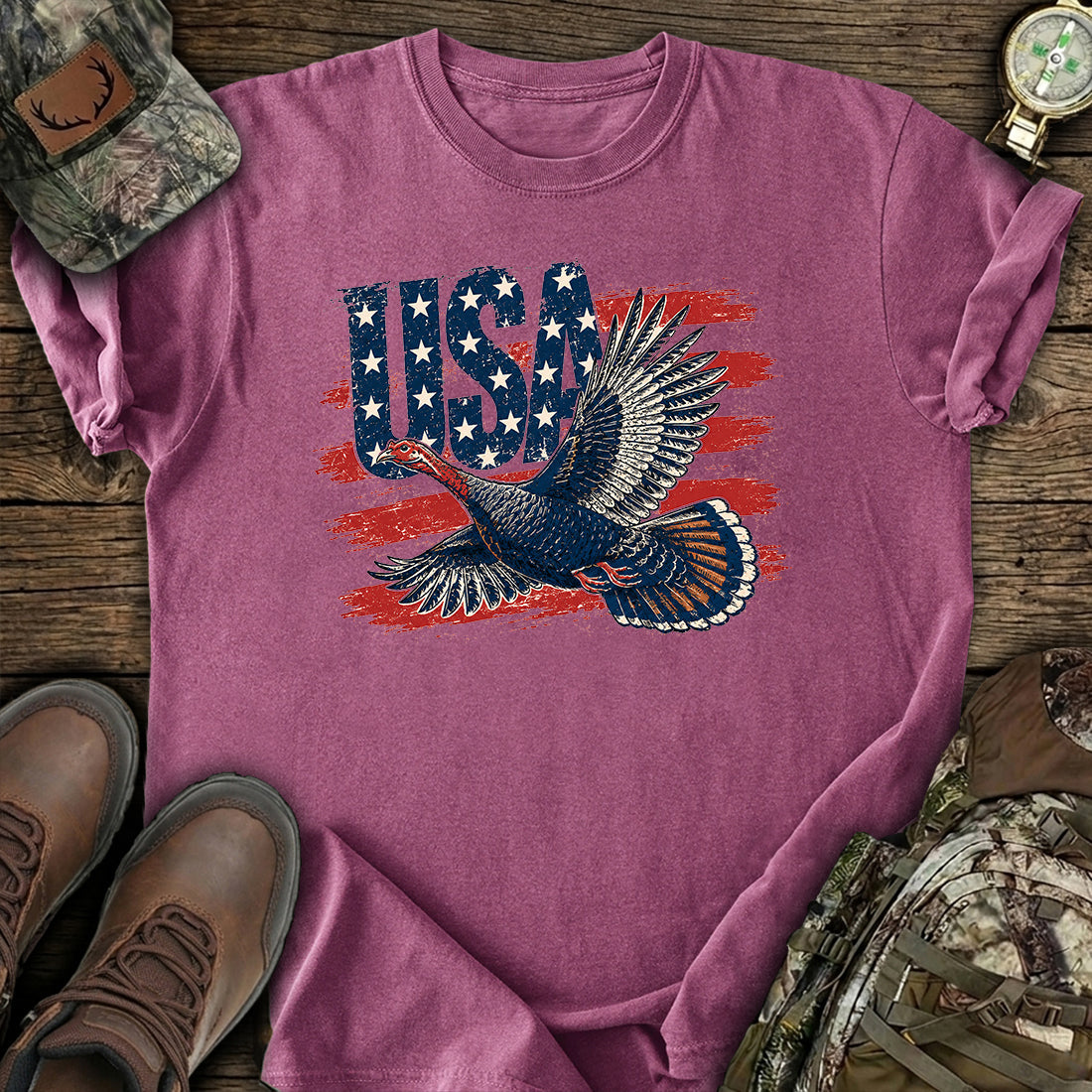 USA Turkey Hunting T-Shirt product image 3