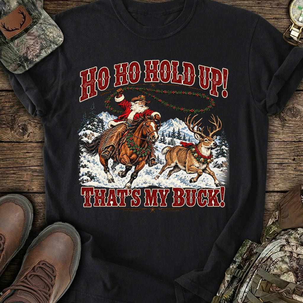 Cowboy Santa Buck T-Shirt product image 3